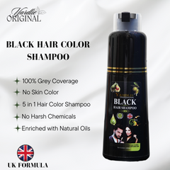 YARDLIE ORIGINAL Natural Black Hair Color Shampoo UK Based Formula