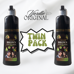 YARDLIE ORIGINAL Dark Brown Hair Color Shampoo (Twin Pack)