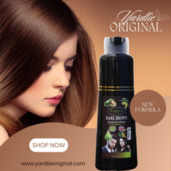 YARDLIE ORIGINAL Dark Brown Hair Color Shampoo UK Based Formula 200ml